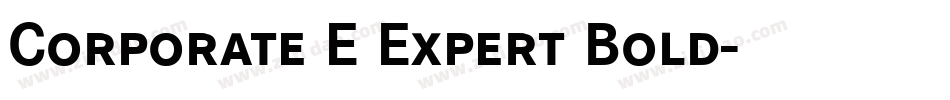 Corporate E Expert Bold字体转换